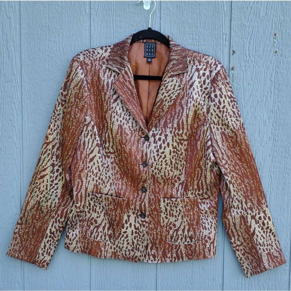 Dué Per Dué Animal Print Blazer Size 12